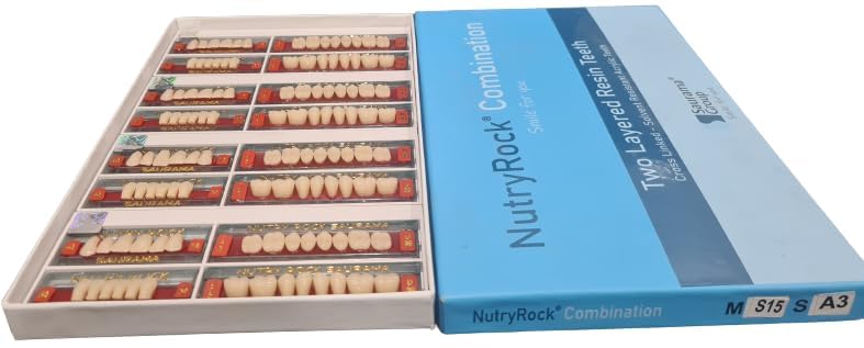 Dental Acrylic Nutry Rock Teeth Kit Set Shade Of Teeth M-S15 A3-image-17