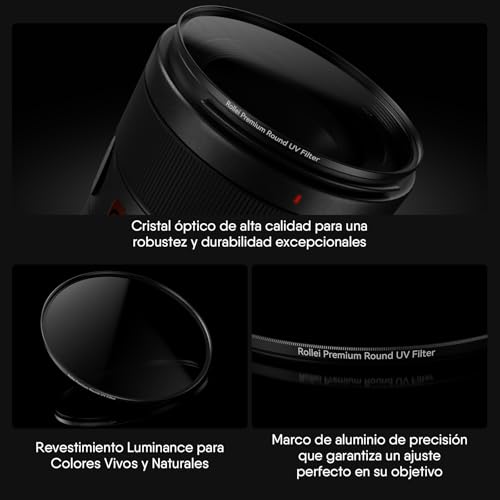 Filtro de protección UV 72mm cristal protector ultravioleta para objetivo 2
