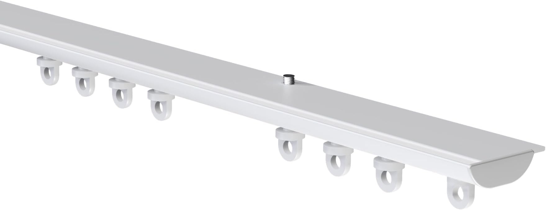 White Hidden Ceiling Fix Aluminium Curtain Hanging Track