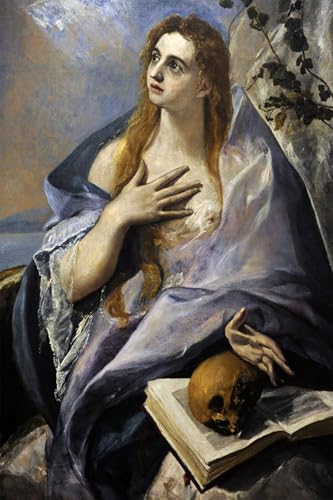 Art Mural la Madeleine pénitente El Greco, peinture poster impression tableaux graffiti 60x90