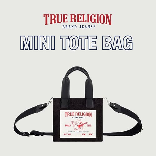 Image of True Religion Tote Bag, Women's Mini Travel Shoulder Bag with Adjustable Strap