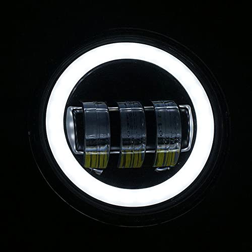 4.5 Polegada LED Luz de Nevoeiro Spot Auxiliar Luz 30W Dia Running Light Halo Branco Para Harley Mot