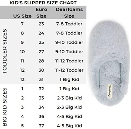 Dearfoams Kids Washable Brin Pile Scuff Slipper, Sleet, US 7-8 Unisex Toddler | Image 4
