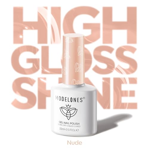 Image of modelones Nude Gel Nail Polish 15ML, Hema Free Summer Pastel Soak-Off UV Gel Polish - 28+Days Long-Lasting Nail Art DIY Manicure Kit Home Salon Women Gifts