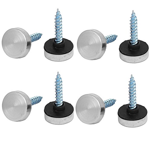 Aexit 14mm Dia quality Parts 304 Stainless Steel Cap Nails Mirror Screws Decorative Fittings 8PCS Model:22as265qo432