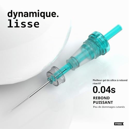 STIGMA Aiguilles de Cartouche de Tatouage #10(3RL) Bugpin Aiguilles de Tatouage Jetable avec Membrane Round Liner Tattoo Needle Cartridges 20Pcs EN02B-20-1003RL – vue 2