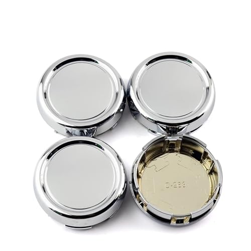Enjoliveurs de roue 80mm argentés finition haut de gamme