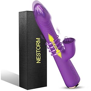 G-Punkt Vibratoren für Sie mit Stoßfunktion und Klitoris Zunge Stimulation, 3 CM Schub Dildo Vibrator mit 7 Vibrationsmodi und 3 Geschwindigkeit, Erotik Sexspielzeug für Frauen, Paare