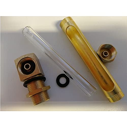 1/4" 3/8" 1/2" Bsp Male Thread L-Shape Brass Oil Liquid Level Indicator Sight Glass Gauge, 1Pcs (Color : 400Mm, Size : 1/2") #TOP1