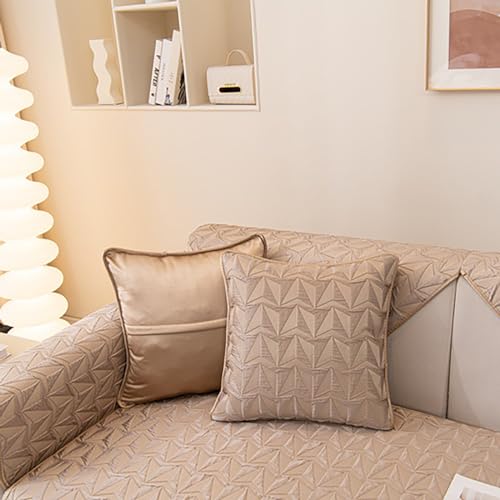 Housse de canapé sectionnelle en velours gris doux 110x110cm - 4