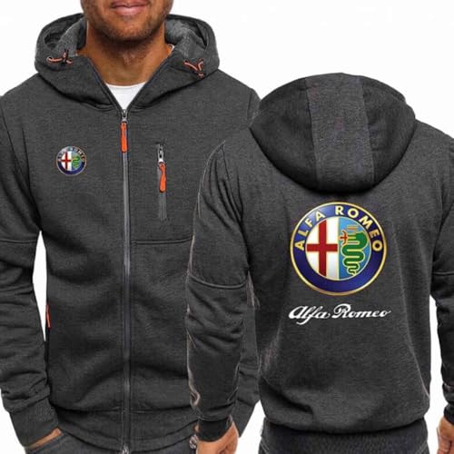 LDKH Clothing, For Alfa Romeo Stelvio Brera 147 156 159 Giulietta Giulia Sweatshirt Hoodie Outdoor Leisure Cardigan Jackets Classic Sportswear Jogging Clothes,M-B