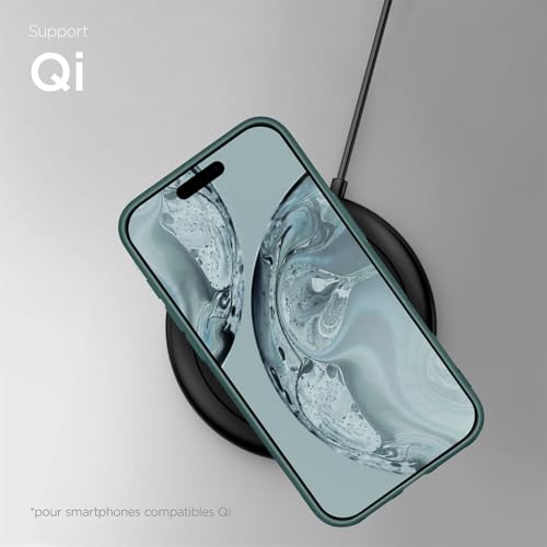 Coque silicone iPhone Air bleu pétrole pour le quotidien