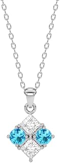 Clara 925 Sterling Silver Belen Pendant Earring Chain Jewellery Set | Rhodium Plated, Swiss Zirconia | Gift for Women & Girls Price In India