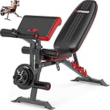 TYRSEN Adjustable Weight Bench Press, 800lbs Load Workout Bench for Home Gym, Weight Bench with Leg Extension and Preacher Pad Flat Incline Decline Benchs for Home Strength Training