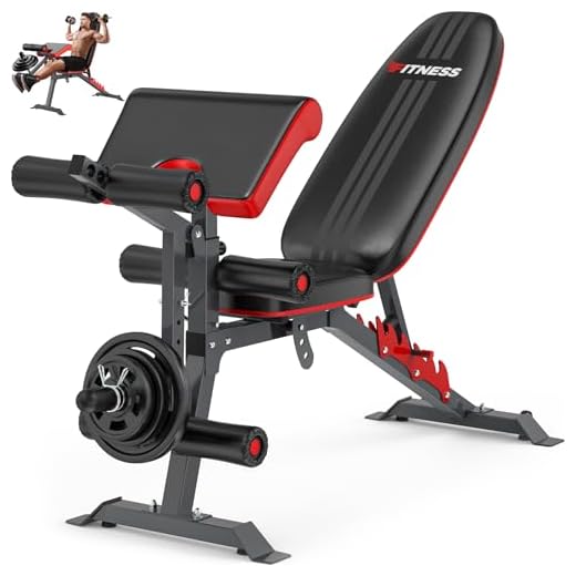 TYRSEN Adjustable Weight Bench Press, 800lbs Load Workout Bench for Home Gym, Weight Bench with Leg Extension and Preacher Pad Flat Incline Decline Benchs for Home Strength Training