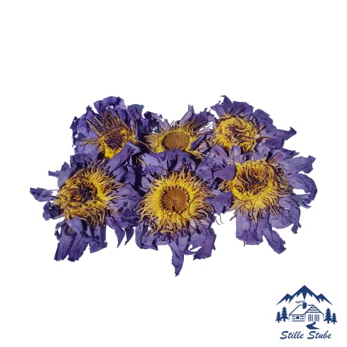 Stillestube Lotusblüten 50 Gramm | ganze Blüten blau | Naturbelassen & Unbehandelt | Spitzenqualität