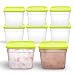 Arrow Reusable Plastic Food Storage Container Set, 8pk, 1.5 Pint/3 Cup- Meal Prep and Leftovers- Freeze, Store, Reheat- Clear Container Set with Lids- BPA-Free, Dishwasher/Microwave Safe