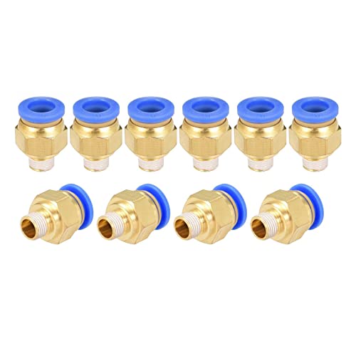PC8-03 Push-to-Connect-Armaturen, 8 Mm Rohr OD X 3/8" G-Gewinde, 20 Stück – Pneumatische Schnellanschlüsse