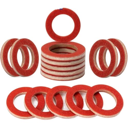 Car Repair Parts 90430-08020-00 20pcs Red Lower Unit Oil Drain Screw Gasket Fit for Yamaha 90430-08020-0 90430-08003 Accessories 90430-08020 Easy Maintenance