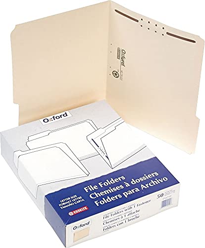 Pendaflex Manila Fastener Folders, Letter Size, 1 Fastener, 1/3 Cut, 50/BX (FM210), 1/3 Cut Assorted Position - Image 3