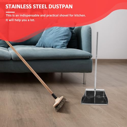 Pelle à poussière inox de grosse capacité avec prise confortable pour cuisine - 7