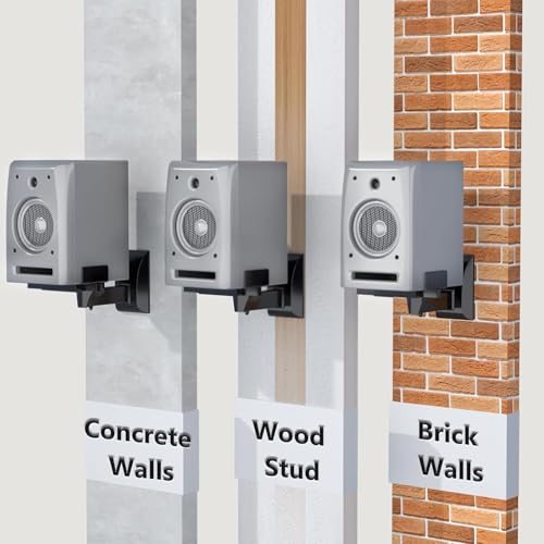 Soportes de pared para altavoces ajustables con capacidad de 25 kg pack de 2 7