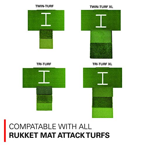 Rukket Tri-Turf Golf Hitting Mat Attack | Portable Driving, Chipping, Training Aids For Backyard With Adjustable Tees And Foam Practice Balls (Standing Mat (24" X 48")) #TOP3