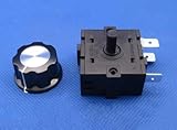 RT233-1-B Electric Room Heater 3-Pin Rotary Switch Selector - 250VAC 16A Heater Control Knob with Knob Cap...
