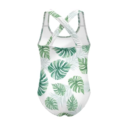 Image of Kid One Piece Swimsuit with Cross Back Girls Summer Sleeveles Swimwear for 5-14 Years