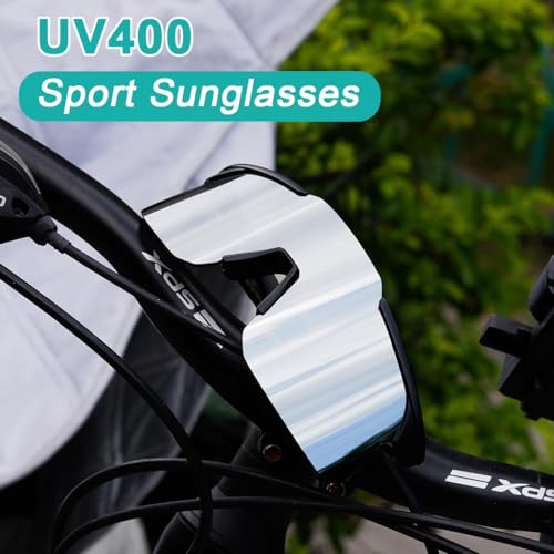 Image of PROBEROS Cycling Sunglasses for Men Stylish, UV400 Tinted Polarized Sunglasses Fashion Sport Set, Unique Frame Design, Outdoor Anti-Glare for Cycling, Driving, Hiking
