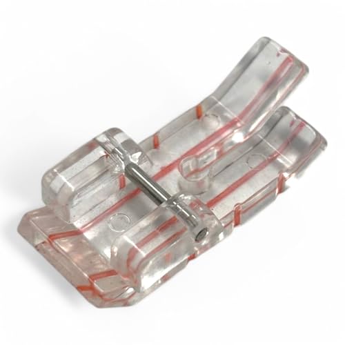 Image of ZENITH 1 /4 inch Straight (Quarter Inch) Transparent Patchwork Sewing Machine Quilting Presser Foot Snap on Type for Automatic Electric Low Shank Sewing Machines