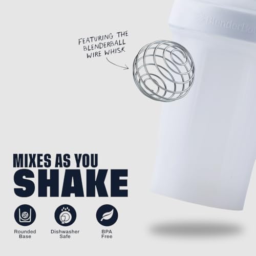 BlenderBottle Classic V2 Shaker Bottle Perfect for Protein Shakes and Pre Workout, 28-Ounce, White by BlenderBottle - Image 3