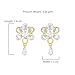 Estele 24 Kt Gold Plated American diamond Flower Drop Earrings For Women