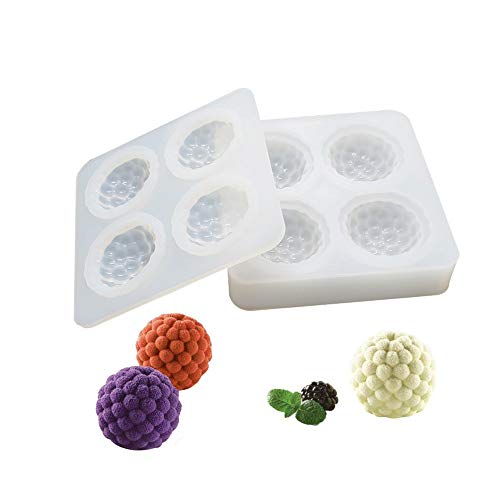 3D Fruit Raspberry Silicone Cake Molds Baking Mousse Cake Decorative Mould Dessert Muffin Chocolate Jelly Mould DIY Silicone Bakeware PanCake Pop Mold Baking Tray