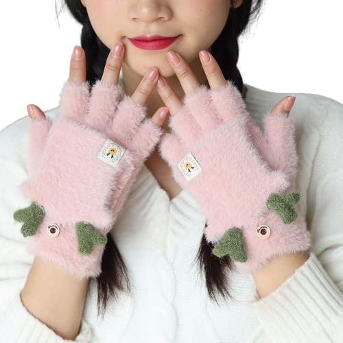FabNext - Women/Ladies/Girl's (Fingure Cut) Brown Color Premium Winter Warm Hand Gloves (Soft & Cozy) fit for 12 Years & Above - Pack of 1 Pair-picture-23