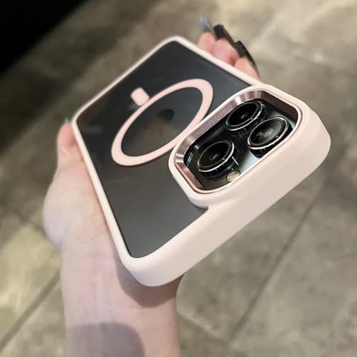 Coque transparente magnétique rose pour éviter les rayures et chutes