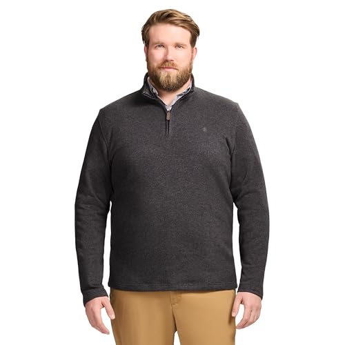 IZOD Men's Big and Tall Thermosoft Quarter Zip Sweater Fleece