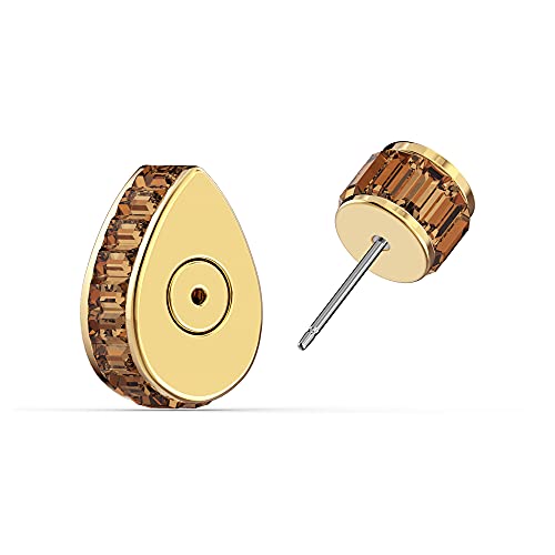 SWAROVSKI Chroma Single Pierced Earring, Lilac Drop-Cut Single Stud with Red Crystal Pavé with a Gold-Tone Finish Setting, Part of Swarovski Orbita Collection4