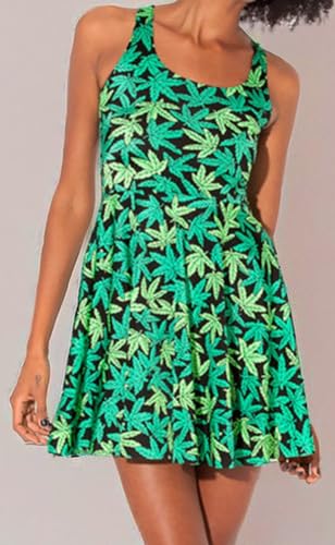 Image of Sister Amy Printed Elastic Sleeveless Shaping Breathable Camisole Skater Dress