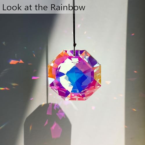 image for HDCRYSTALGIFTS 3inch Rainbow Sun Catcher Crystals for Windows AB Color