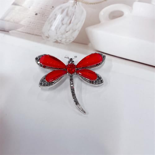 Image of Dragonfly Resin Brooch Lapel Pins for Women Girls Cute Elegant Animals Brooches for Dresses Suit Hat Bag Fashion Trendy Jewelry Ceremony Banquet Decoration