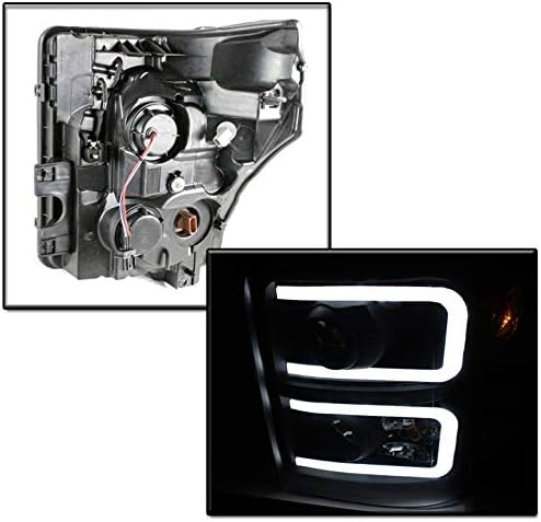 LED DRL Projector Headlights Headlamps Black Compatible with 2011-2016 F-250 F-350 F-450 F-550 Super Duty