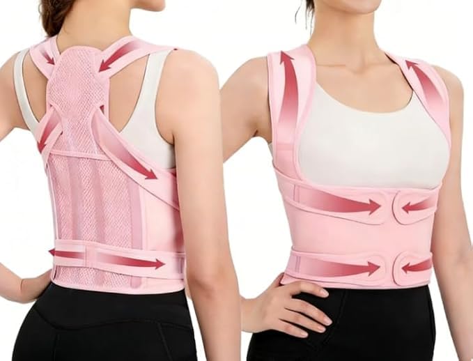 Back Brace Posture Corrector for Women and Men Back Posture Corrector Women Back Posture Corrector for Men Back Brace for Posture (Pink, Medium)