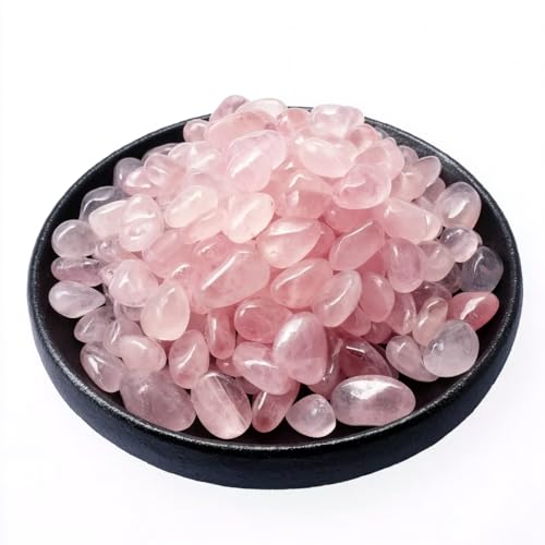Image of Polished Natural Rose Quartz Crystals - 72 Pcs, 0.5 inch 10 oz Handpicked Natural Tumbled Gemstones Rocks, Pebbles for Reiki, Chakra, Healing Home Decor