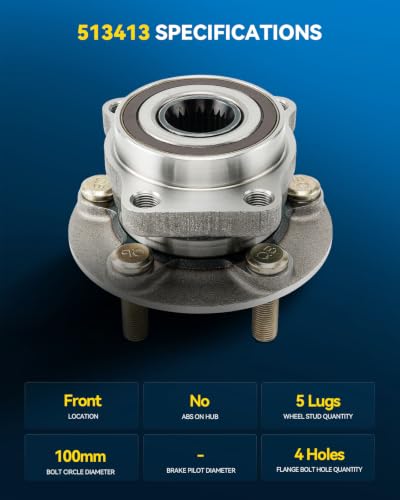 Image of PHILTOP 513413 x 2 Front Wheel Bearings Hub Assembly for Subaru Forester