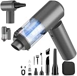 Arify Pro Car Vacuum Portable Cordless with 16000PA Ultra Suction 4-in-1 Foldable ​Air Duster & Brushless Motor Rechargeable Handheld Vacuum for Pet Hair, Car Seats, Home & Office Cleaning