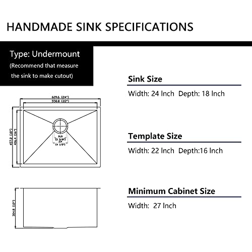 24 Undermount Luandry Sink -Mocoloo 24 Inch Utility Sink 16 Guage Stainless Steel Under Counter Single Bowl 12 Inch Deep Laundry Room Utility Sinks #TOP6
