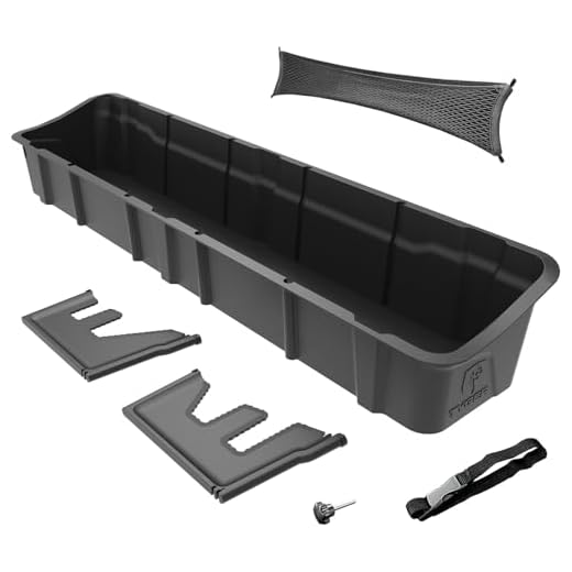 Tyger Auto Underseat Storage Box Compatible with 2015-2025 Ford F-150; 2017-2025 F-250 F-350 SD Supercrew Cab, Black Rear Under Seat Storage Organizer Cargo Box | TG-CB5F2228