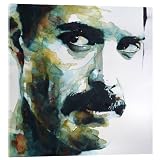 Posterlounge Freddie Mercury Stampa su vetro acrilico di Paul Lovering 50 x 50 cm Blu Petrolio Quadri Decorazione per pareti