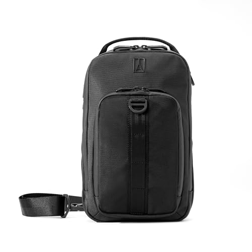 Travelpro Altitude Crossbody 6L, Water Resistant, Work, Business, Men and Women, Jet Black